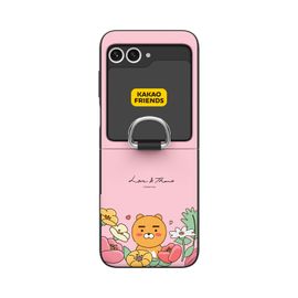 [S2B] KAKAO FRIENDS Magnetic Door Bumper Wallet Card Case Compatible with Galaxy Z Flip 6 – Dual-Layer Protection, Card Storage (2), Smart Ring - Made in Korea